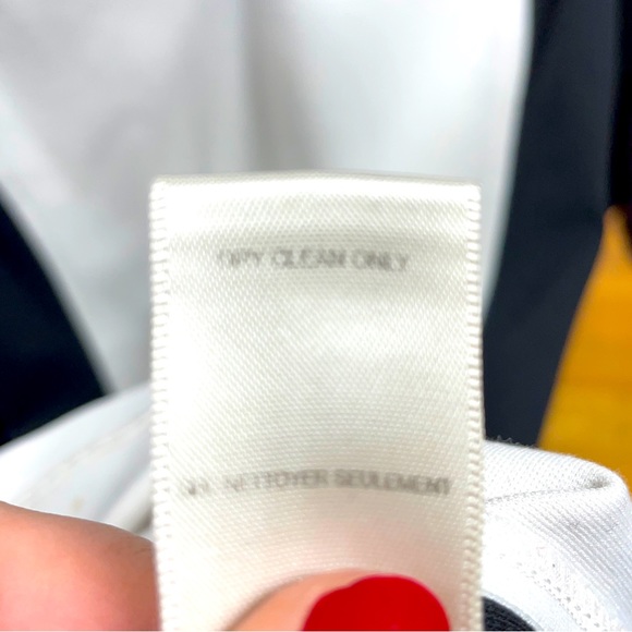 Rebecca Taylor Black And White V Neck Short Sleeve Dress, Sz 2 - Picture 5 of 7